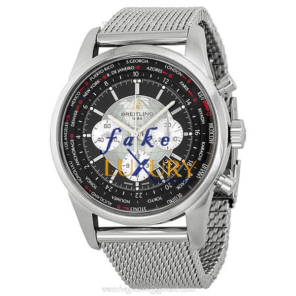 Breitling AB0510U4-BB62-152A Transocean Chronograph Replica Watch, Automatic, Black Dial, Steel Case - Luxury Replica Watch