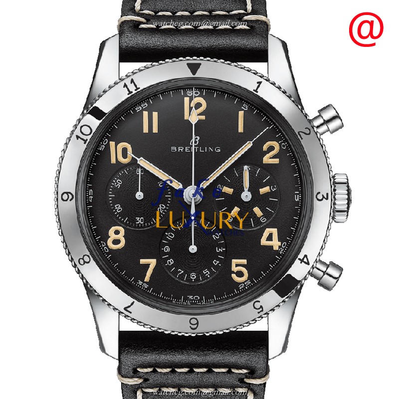 Breitling Aviator 8 Replica Watch AB0920131B1X1 in Black with Leather Strap - Luxury Replica Watch