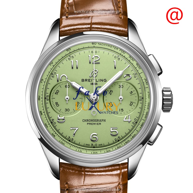 Breitling Premier Heritage AB0930D31L1P1 Manual Wind Stainless Steel Green Dial Replica Watch - Luxury Replica Watch