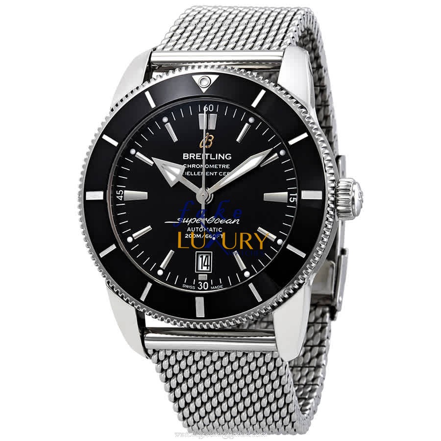Breitling AB2020121B1A1 Superocean Heritage Automatic Replica Watch, 46mm Black Dial Steel - Luxury Replica Watch