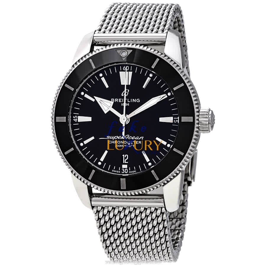 Breitling AB2030121B1A1 Superocean Replica Watch, 44mm Automatic, Black Dial, Steel Bracelet - Luxury Replica Watch