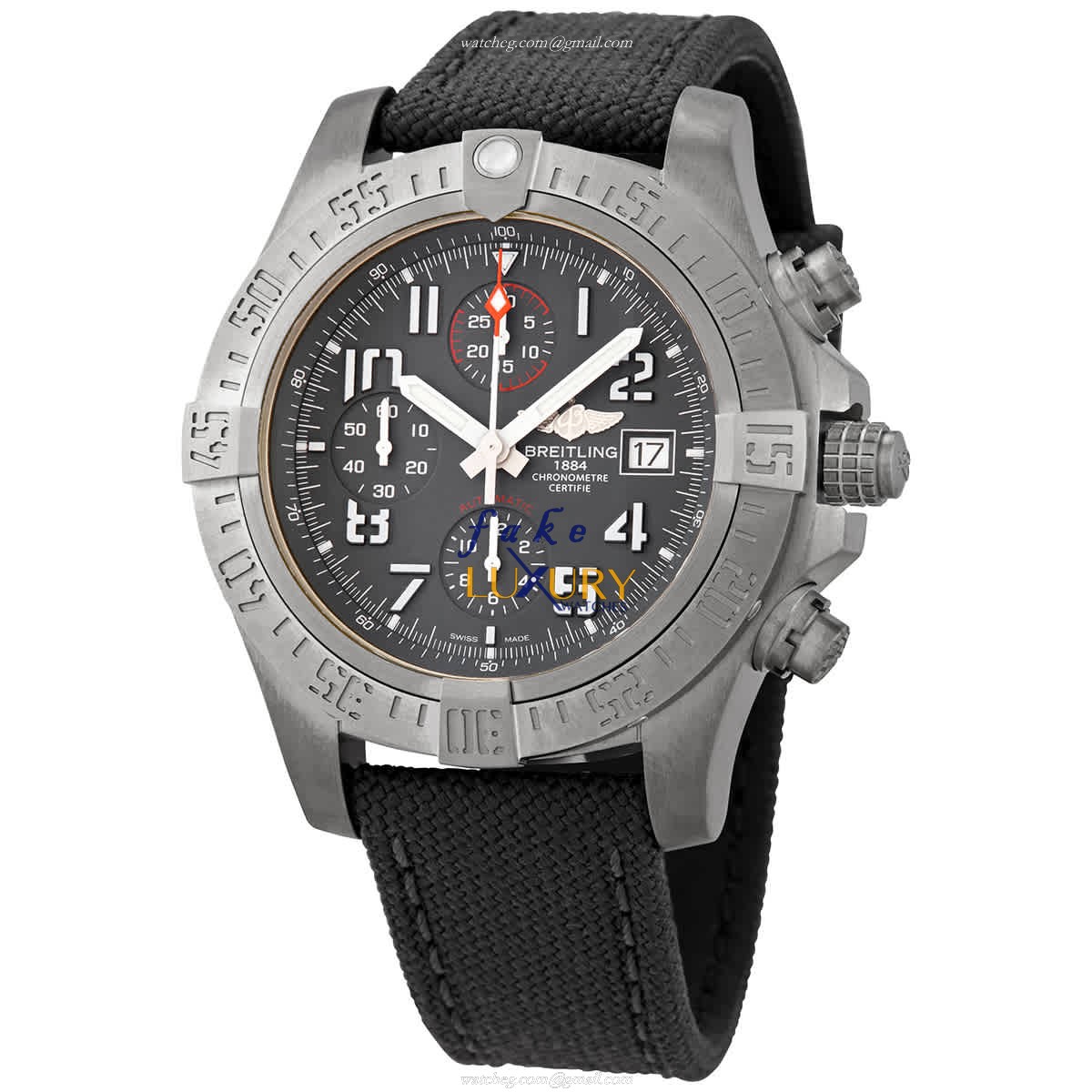 Breitling E13383101M2W1 Avenger II Replica Watch, Gray Dial, Titanium Case, Automatic - Luxury Replica Watch