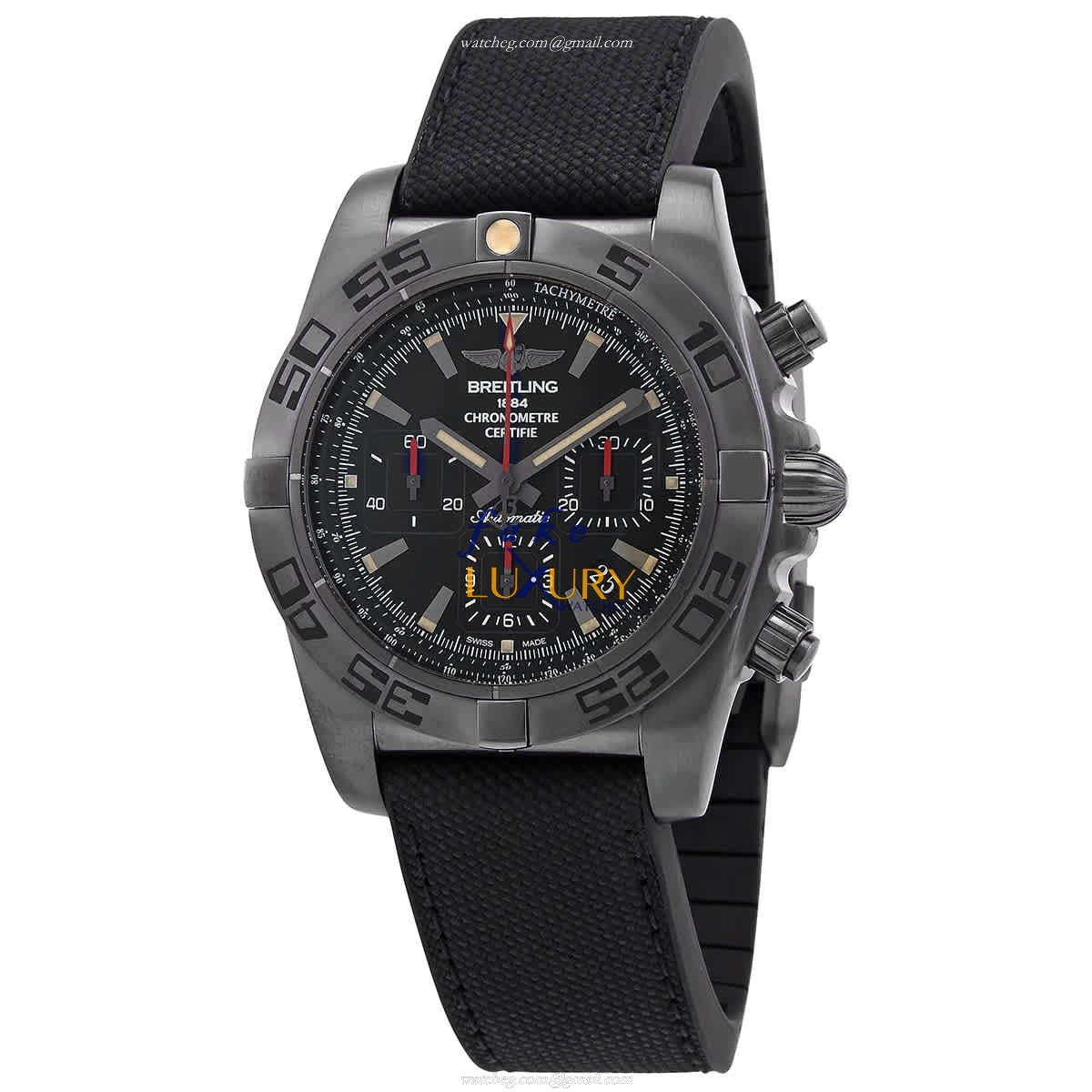 Breitling Chronomat B01 Replica Watch MB0111C3-BE35 with Automatic Movement, Black Dial on Canvas - Luxury Replica Watch