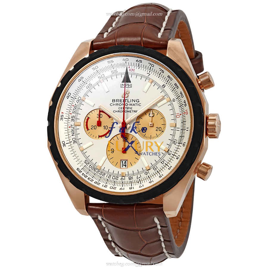 Breitling R1436002/G660BRCT Replica Watch, Silver Dial, Steel Case, Brown Leather Strap - Luxury Replica Watch
