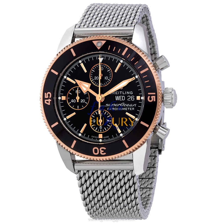 Breitling U13313121B1A1 Superocean Heritage Black Dial Steel Automatic Replica Watch - Luxury Replica Watch