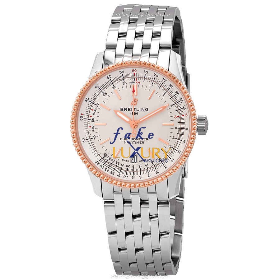 Breitling U17325211G1A1 Navitimer 1 Replica Watch, Automatic, Silver Dial, Steel - Luxury Replica Watch