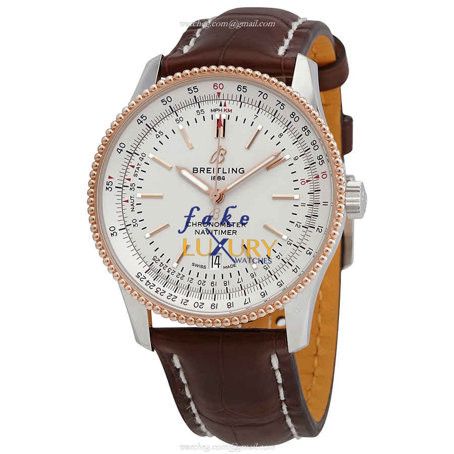Breitling Navitimer 1 U17326211G1P1 | Automatic | Gold-Plated Steel | Brown Strap | Replica Watch - Luxury Replica Watch
