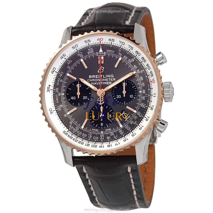 Breitling UB0121211F1P2 Navitimer 1 Replica Watch, Automatic, Gray Dial, Carbon Fiber Case - Luxury Replica Watch