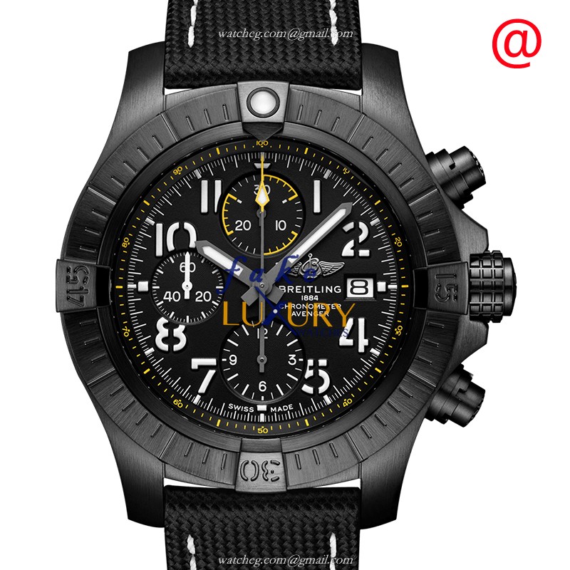 V13317101B1X1 - Breitling Avenger II Replica Watch - Automatic - Black Dial - Steel Case - Luxury Replica Watch