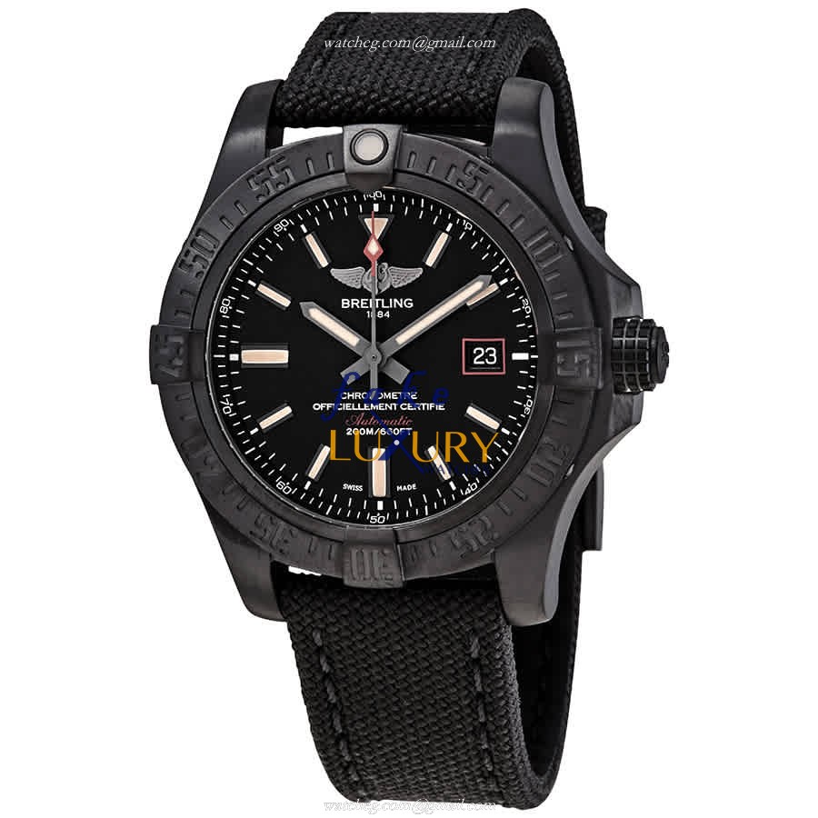 Breitling V17311101B1W1 Avenger II Replica Watch, Automatic Titanium Case, Black Dial - Luxury Replica Watch