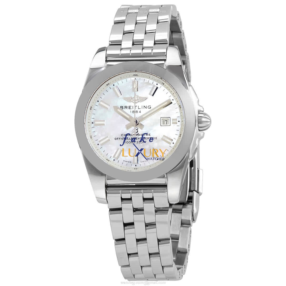 Breitling W72348121A1A1 Galactic Quartz - Replica Watch - White Mother of Pearl Dial - Steel - Luxury Replica Watch