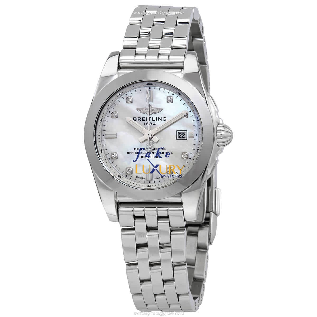 Breitling W72348121A2A1 Galactic Replica Watch Quartz White Mother of Pearl Dial Steel - Luxury Replica Watch