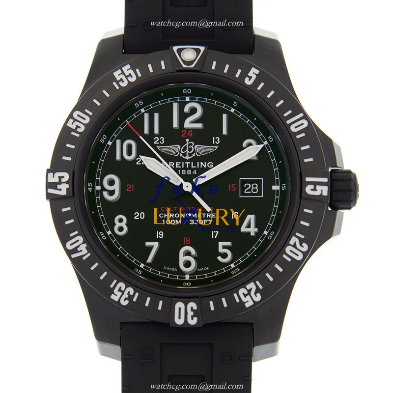X74320E4.BF87.293S.X20S.1 - Breitling Challenger Series Replica Watch in Black Dial with Rubber - Luxury Replica Watch