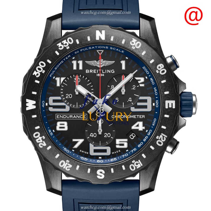Breitling X82310D51B1S1 Endurance Pro Replica Watch, Quartz, Black Dial, Blue Rubber Strap - Luxury Replica Watch