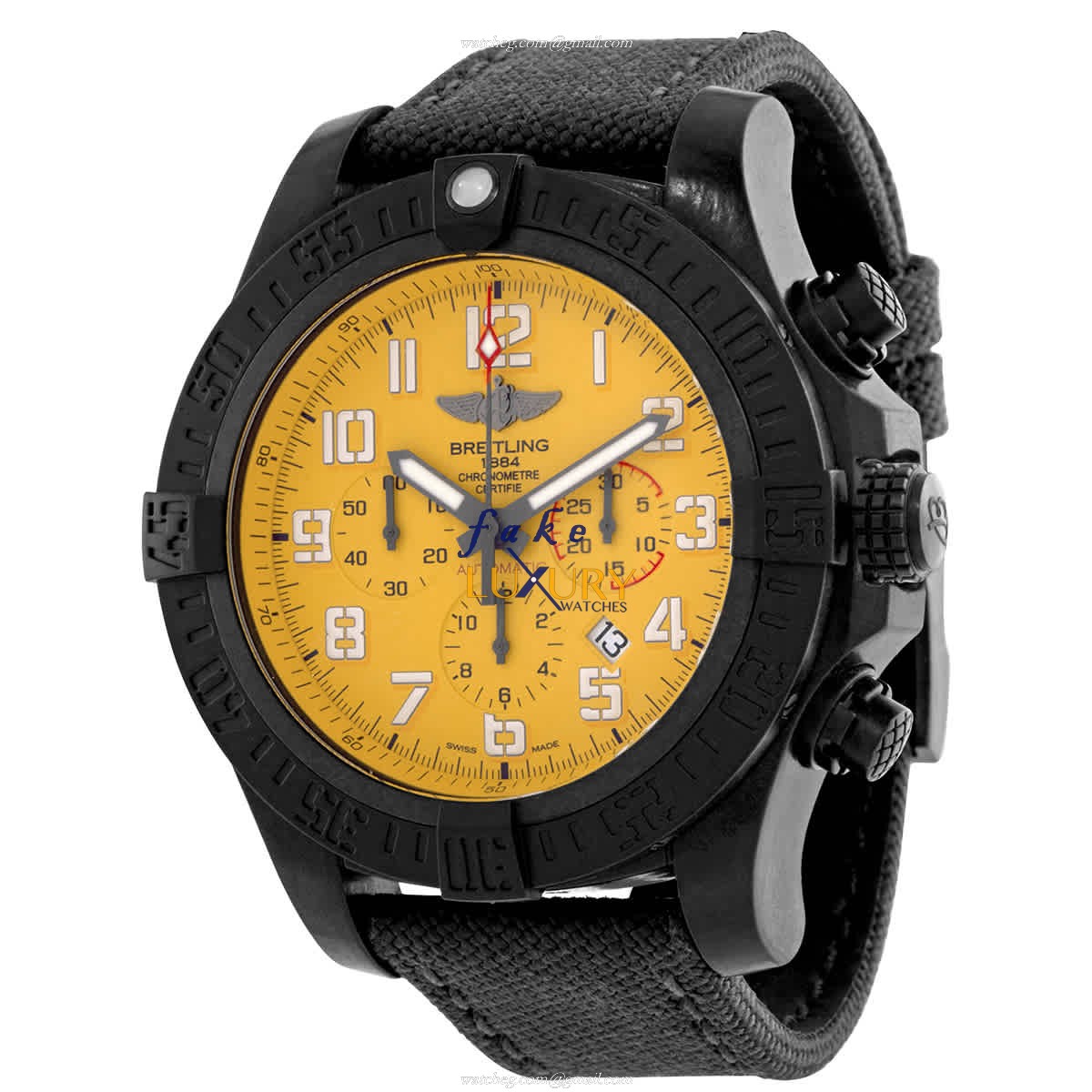 Breitling Avenger Hurricane XB0170E41I1W1 Automatic Yellow Dial Carbon Fiber Replica - Luxury Replica Watch