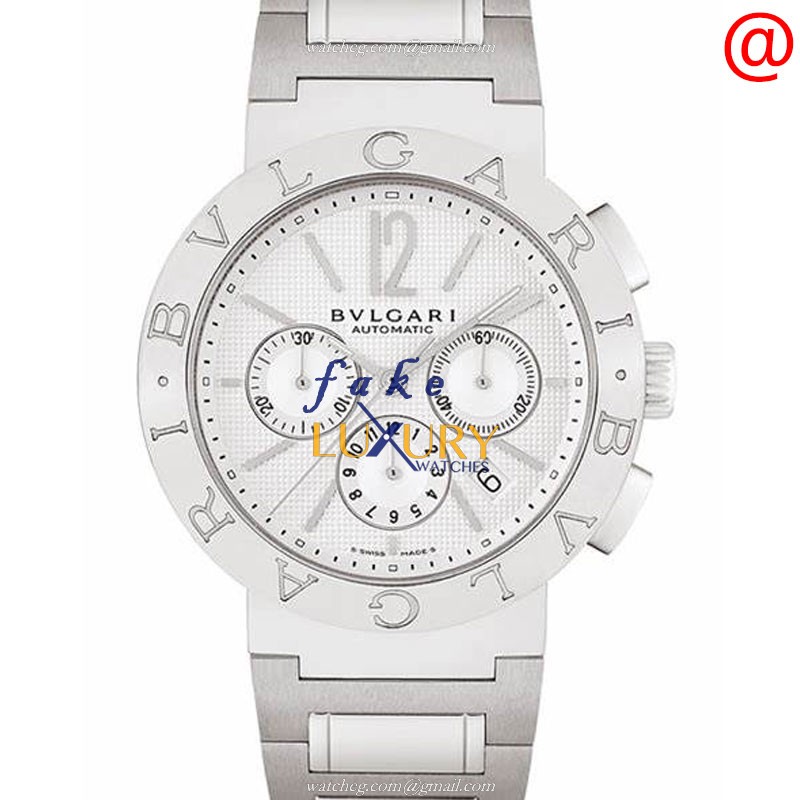 Bulgari 101559 Replica Watch, White Dial, Stainless Steel Case, Automatic Movement, Silver Bracelet - Luxury Replica Watch