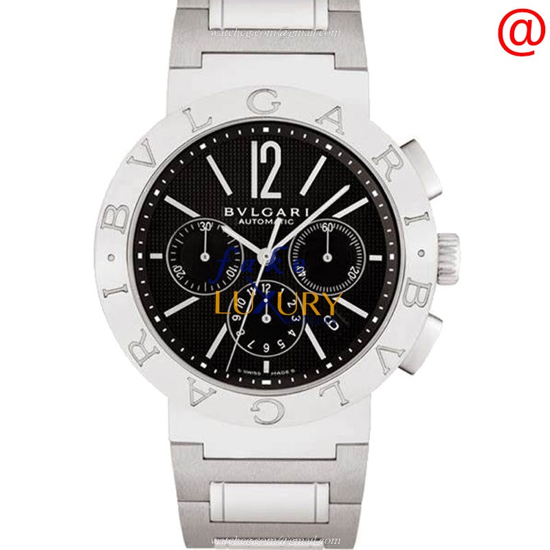 Bulgari 101560 Automatic Replica Watch, Black Dial, Steel Case Bracelet - Luxury Replica Watch