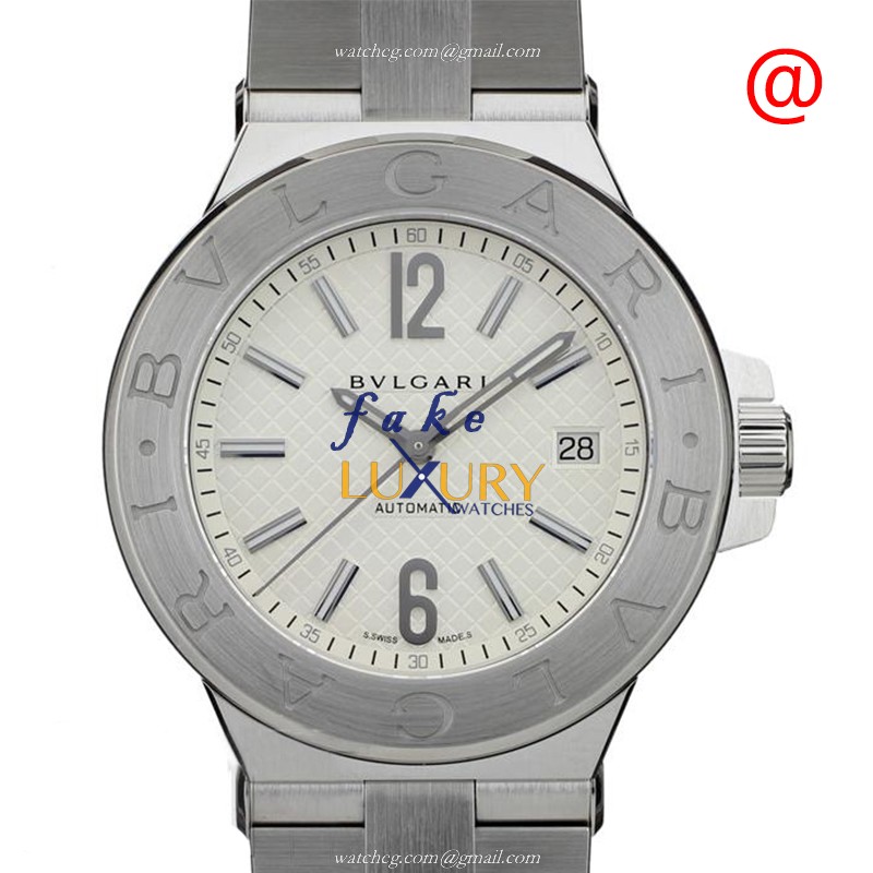 Bulgari DIAGONO 101628 Replica Watch, Automatic Movement, Silver Dial, Steel Bracelet - Luxury Replica Watch