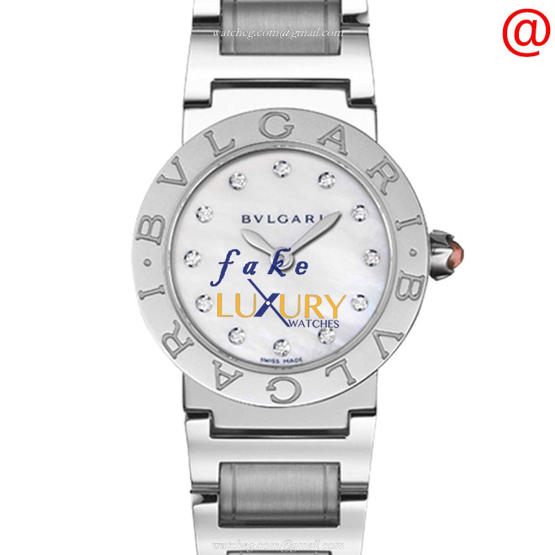 Bulgari 101886 Replica Watch, Quartz Movement, White Mother of Pearl Dial, Steel Bracelet - Luxury Replica Watch