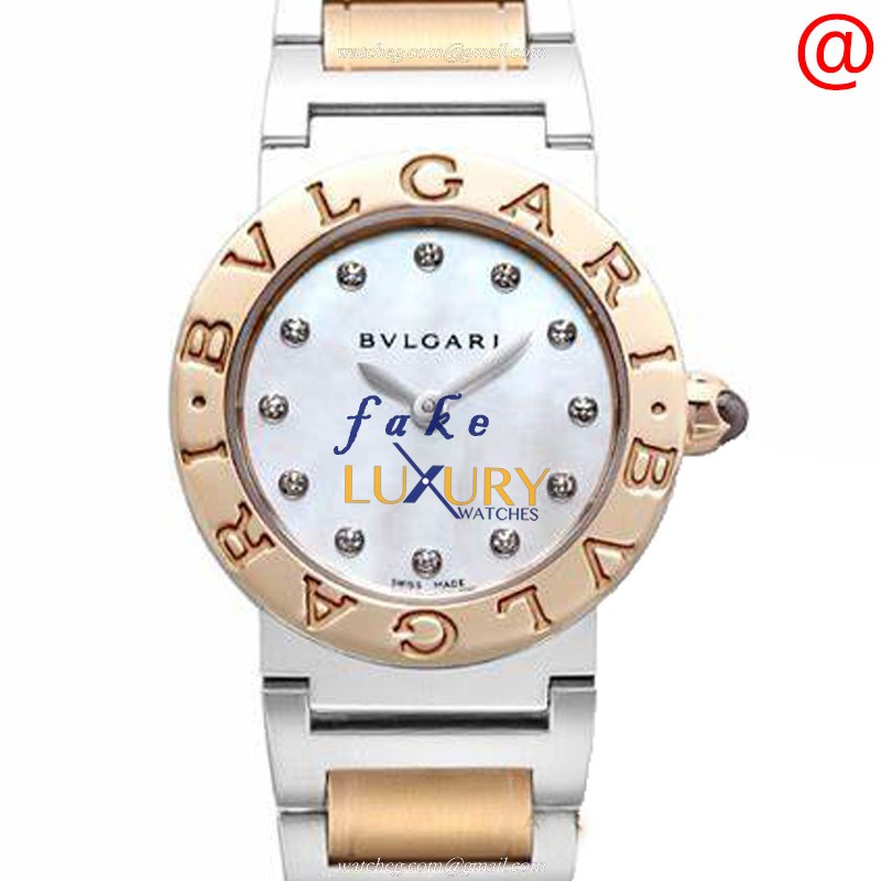 Bulgari 101887 Replica Watch Quartz Movement 18kt Rose Gold Case White Mother of Pearl Dial - Luxury Replica Watch