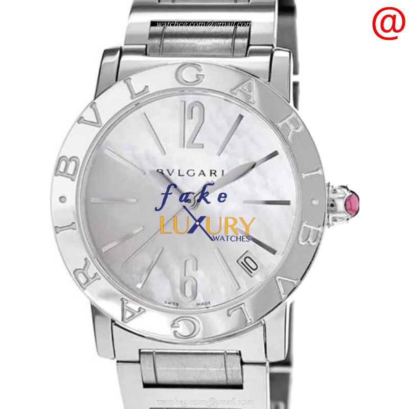 Bulgari 101889 Replica Watch In Stainless Steel with White Mother of Pearl Dial Automatic - Luxury Replica Watch
