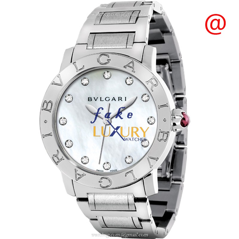 Bulgari 101975 BULGARI Replica Watch, Automatic, White Mother of Pearl Dial, Steel Case, Silver - Luxury Replica Watch