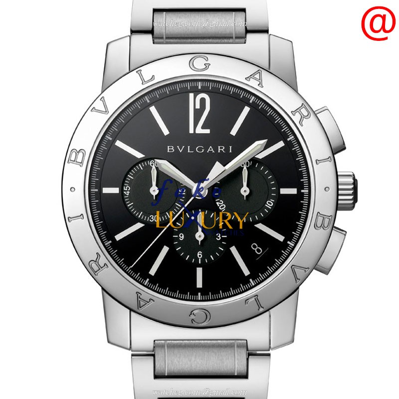 Bulgari 102045 - Replica Watch - Automatic - Stainless Steel - Black Dial - Silver Bracelet - Luxury Replica Watch