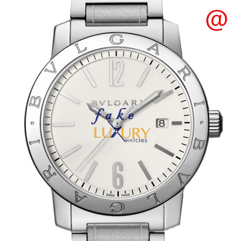Bulgari 102055 Automatic Stainless Steel White Dial Silver Bracelet Replica Watch - Luxury Replica Watch