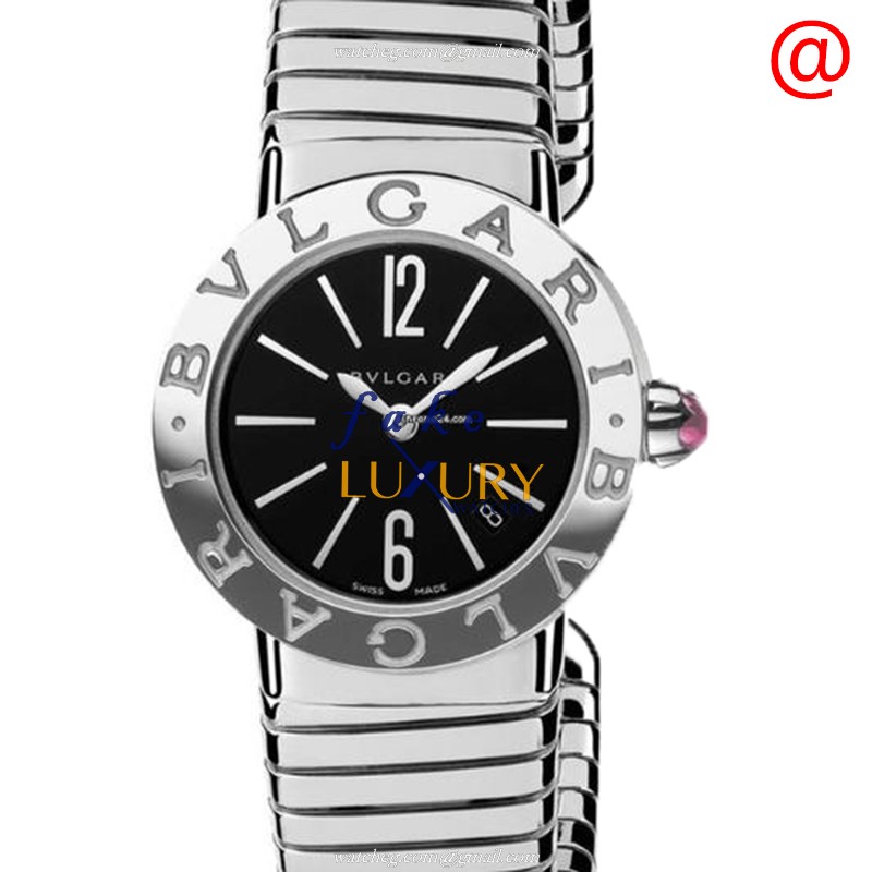 Bulgari 102097 Quartz Stainless Steel Black Dial 26mm Replica Watch - Luxury Replica Watch