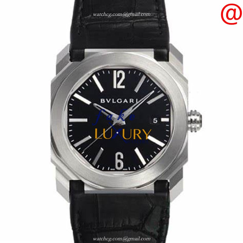 Bulgari Octo Roma 102121 Replica Watch, Automatic Movement, Black Dial, Steel Case - Luxury Replica Watch