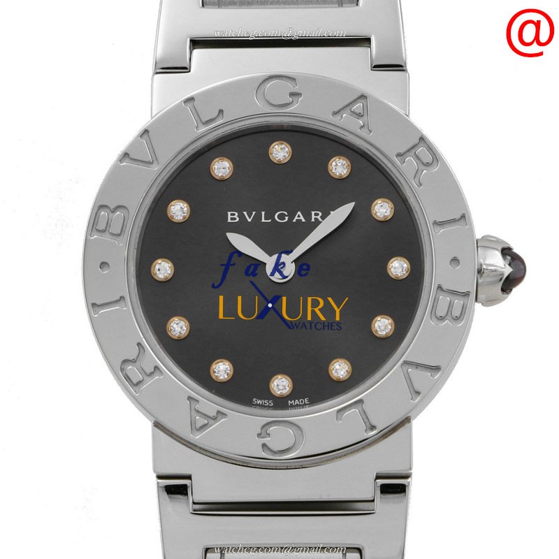 BULGARI 102479 Quartz Steel Black Dial Silver Strap Replica Watch - Luxury Replica Watch