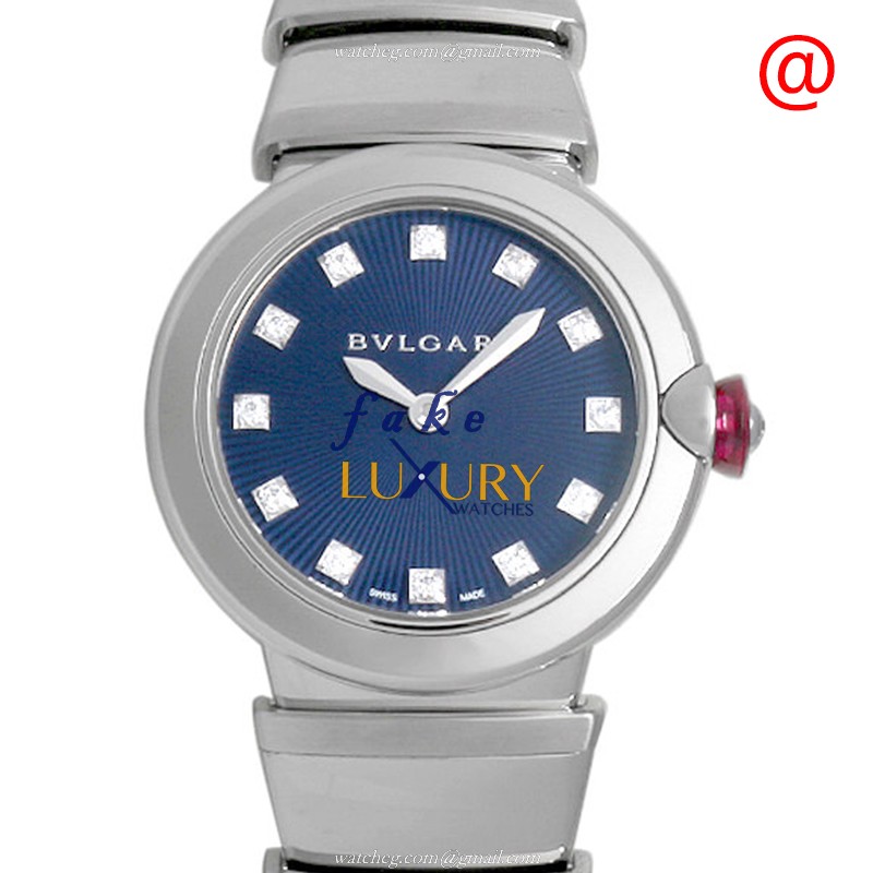 Bulgari 102568 LVCEA Replica Watch, Quartz Movement, Blue Dial, Steel Bracelet - Luxury Replica Watch