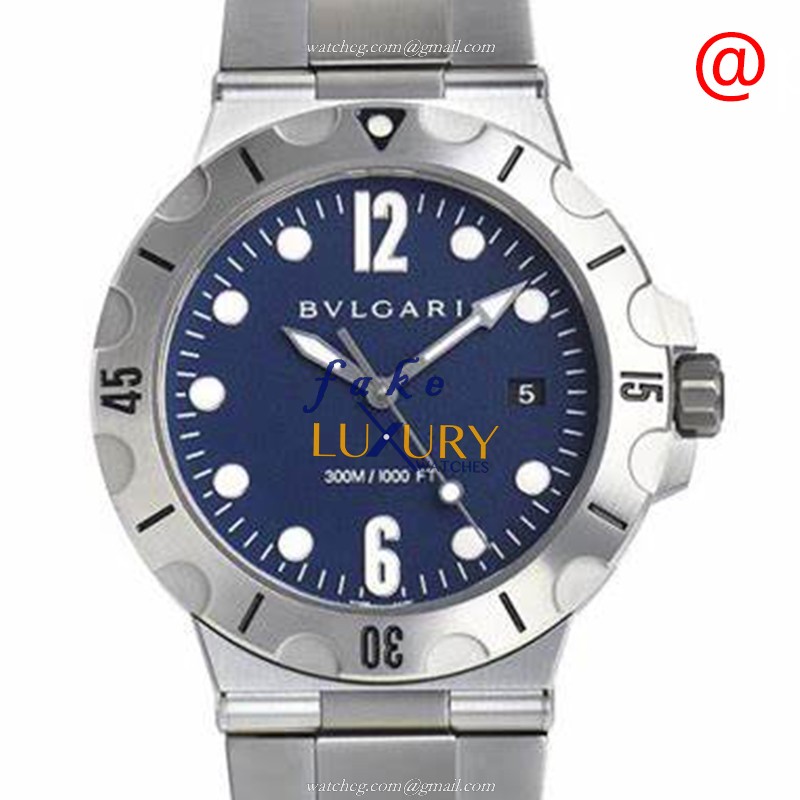 Bulgari Diagono 102586 - Replica Watch - Automatic - Blue Dial - Steel Case - Luxury Replica Watch