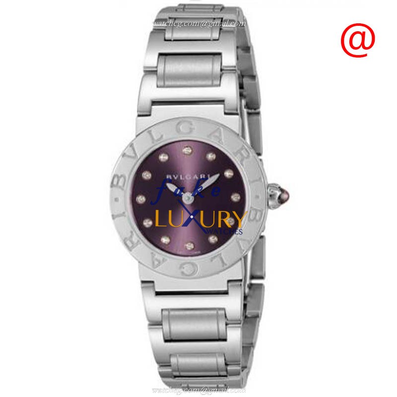 102606 - Bulgari BULGARI Quartz Replica Watch - Purple Dial Silver Stainless Steel - Luxury Replica Watch