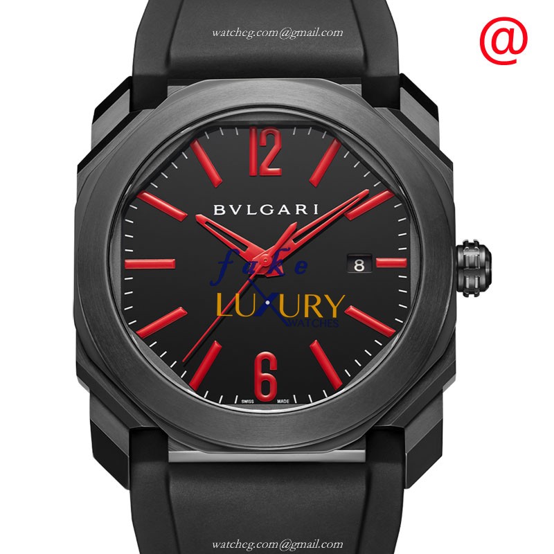 Bulgari Octo Ultranero 102738 Steel Black Dial Automatic Replica Watch - Luxury Replica Watch