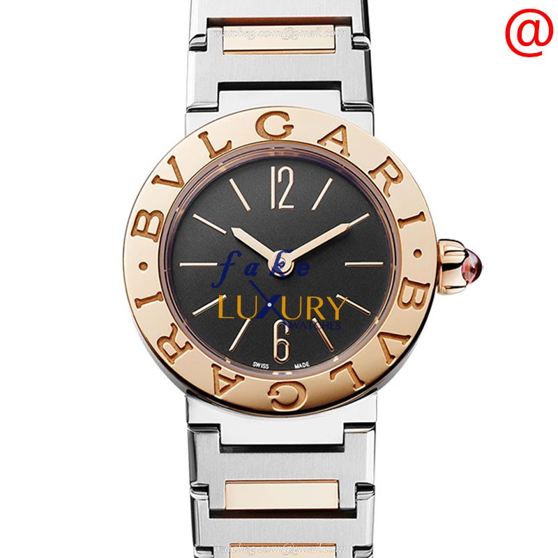 Bulgari 102944 Quartz 18kt Rose Gold Black Dial Replica Watch - Luxury Replica Watch
