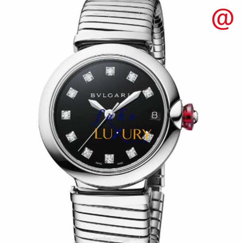 Bulgari 102953 LVCEA Replica Watch, Automatic, Black Dial, Steel Case, Silver Strap - Luxury Replica Watch