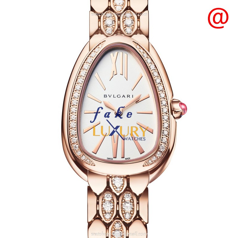 Bulgari 103275 SERPENTI SEDUTTORI Replica Watch Quartz 18kt Rose Gold White Dial Diamonds - Luxury Replica Watch