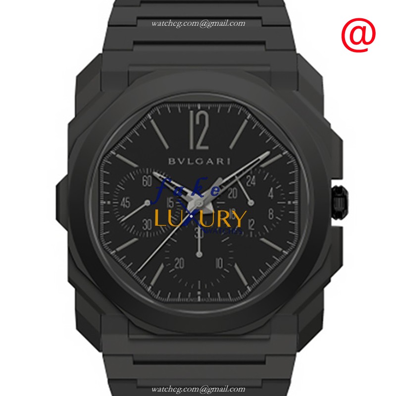 Bulgari OCTO FINISSIMO 103278 Replica Watch, Automatic Movement, Black Ceramic Case, Black Dial - Luxury Replica Watch