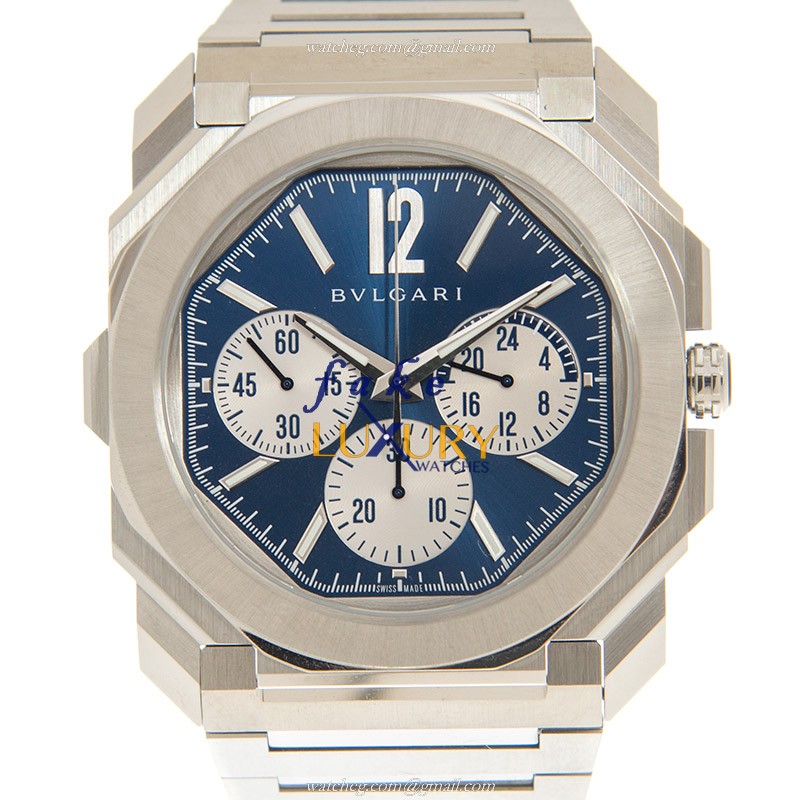 103467 - Bulgari Octo Finissimo Replica Watch - Automatic Blue Dial Stainless Steel - Luxury Replica Watch