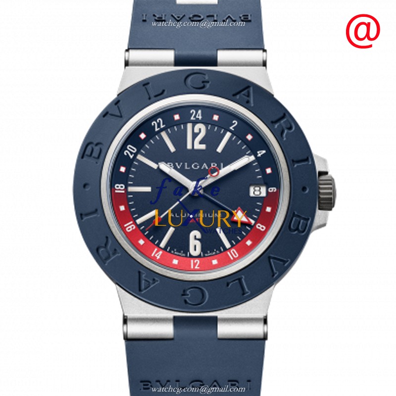 Bulgari 103554 ALUMINIUM Replica Watch With Automatic Movement, Blue Dial, Aluminum & Titanium Case - Luxury Replica Watch