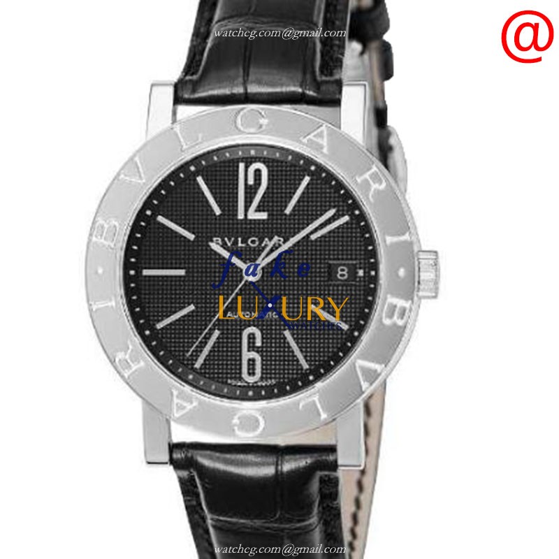 BB38BSLDAUTO - Bulgari BVLGARI Automatic Stainless Steel Replica Watch Black Dial - Luxury Replica Watch