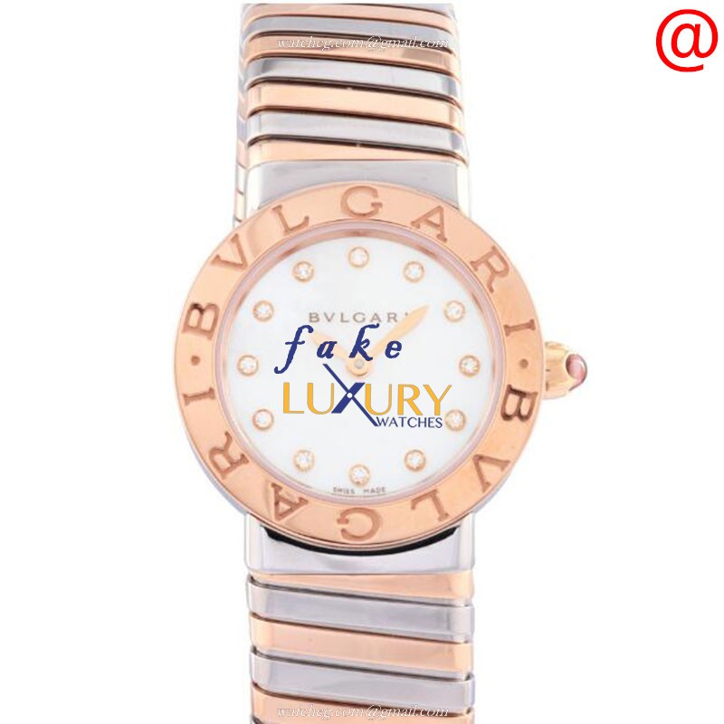 Bulgari BBL262TWSPG/12.S Quartz 18kt Rose Gold White Dial Ladies Watch Replica Watch - Luxury Replica Watch