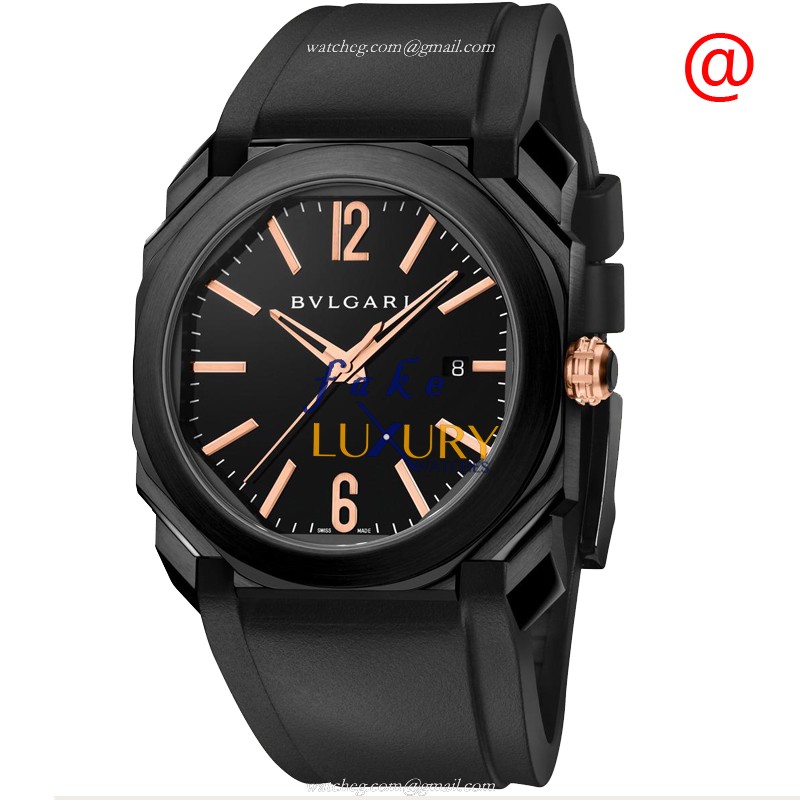 Bulgari BGO41BBSVD Octo Roma Automatic Black Dial Ceramic Steel Replica Watch - Luxury Replica Watch