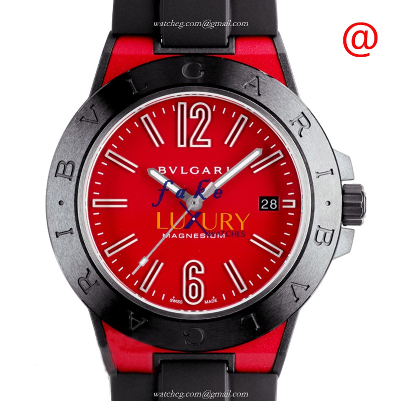 Bulgari Diagono DG41C9SMCVD/SP Red Dial Automatic Ceramic Replica Watch - Luxury Replica Watch