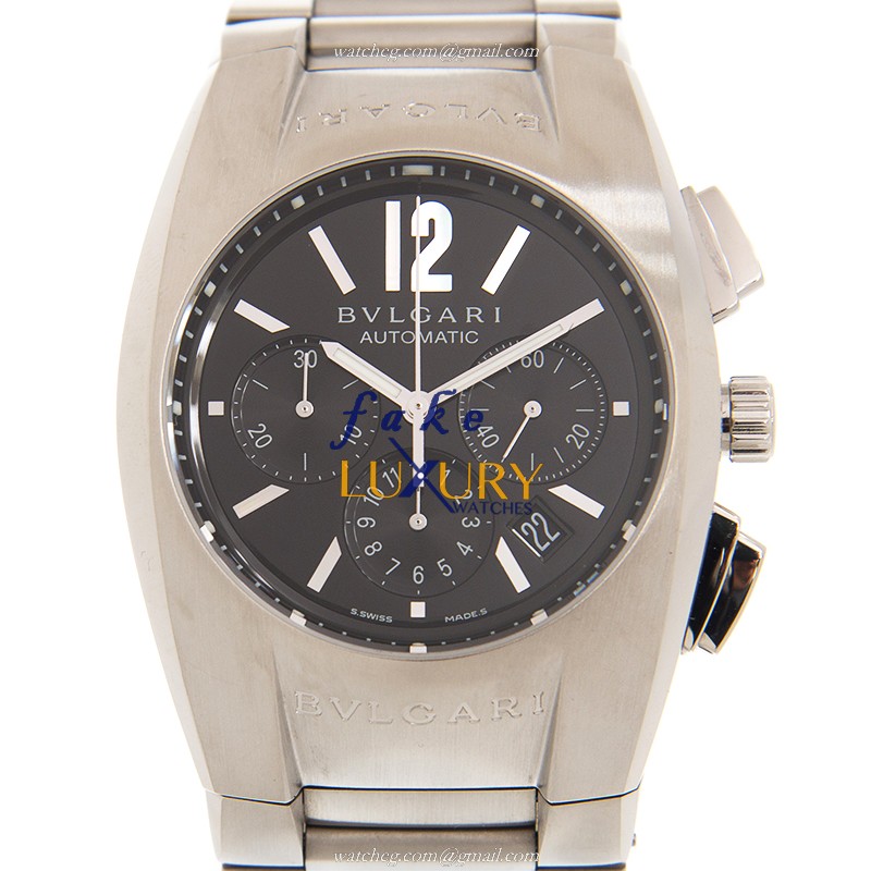 Bulgari Ergon EG40BSSDCH Replica Watch Featuring A Black Dial On A Silver Steel Bracelet With - Luxury Replica Watch