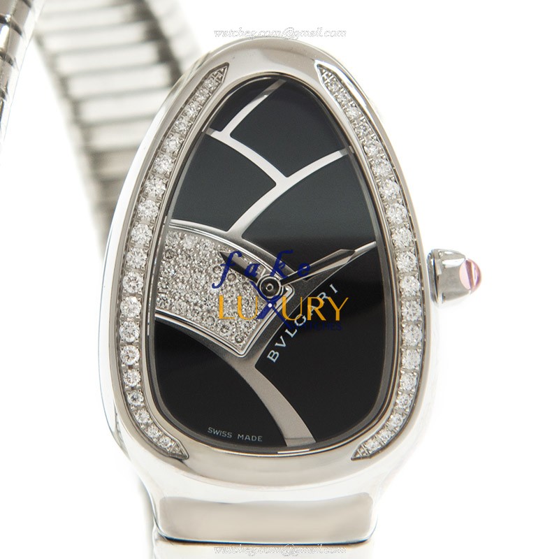 Bulgari SP35BD1SDS.1T SERPENTI Replica Watch - Quartz with Stainless Steel Case on Silver Bangle - Luxury Replica Watch