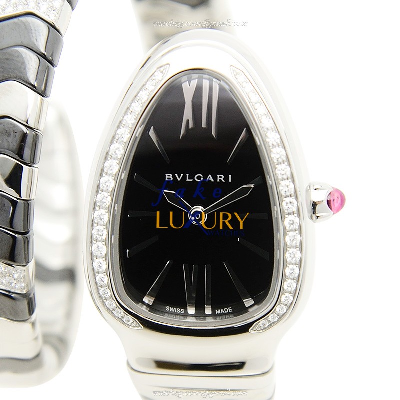 Bulgari SP35BSDBCSD1.1T Replica Watch with Quartz Movement in Stainless Steel on Silver Bracelet - Luxury Replica Watch