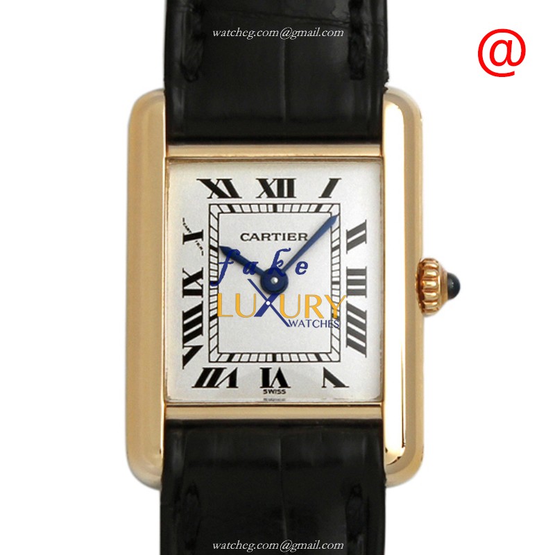 Cartier W1512756 Santos Replica Watch, Quartz Movement, 18kt Yellow Gold Case, White Dial - Luxury Replica Watch