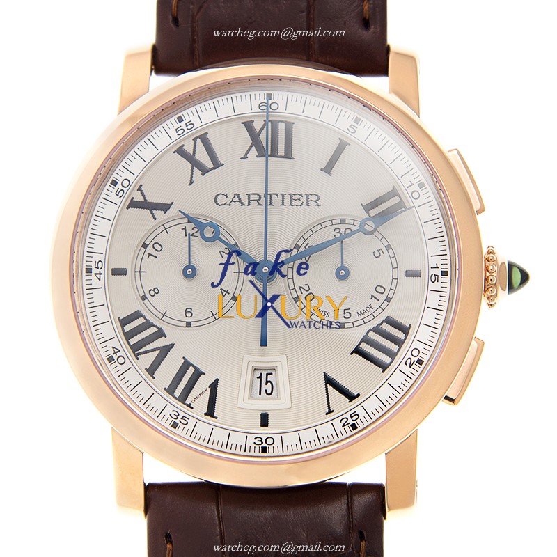 Cartier W1556238 ROTONDE DE CARTIER Auto 18kt Rose Gold Ceramic Bezel Replica Watch - Luxury Replica Watch